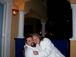 On the deck of our hotel in...