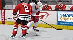 Duncan Keith with a big hit