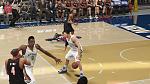 Sweet bounce pass between the...