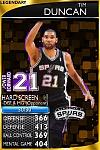 Legendary Singular Tim Duncan