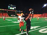 Lauderdale catches a bomb...